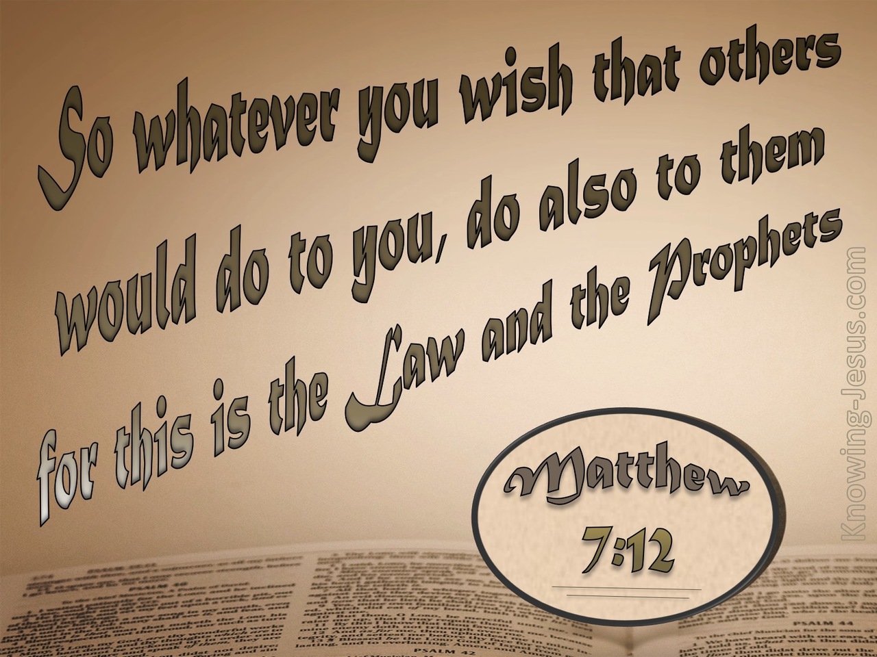 Matthew 7:12 Do Also To Others (brown)